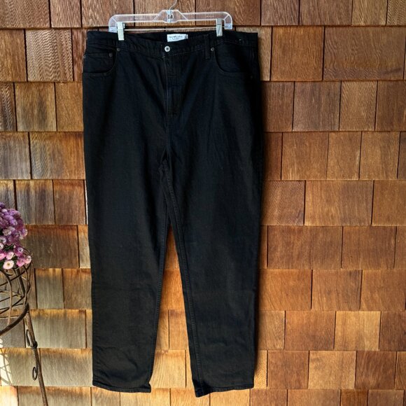 Abercrombie & Fitch Black Ultra High Rise 90s Straight Jeans in Women's 34/18L - Picture 13 of 14